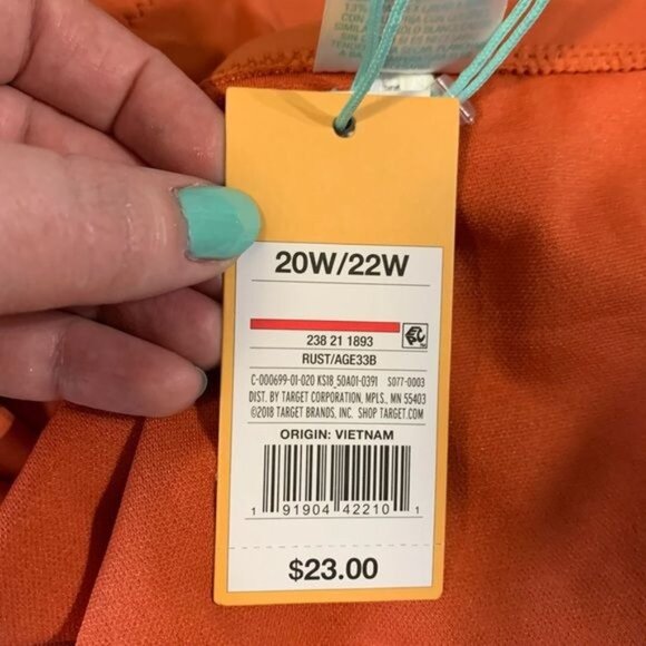 Kona Sol high coverage hipster bikini swimsuit bottom in rust red size 20/22 - Picture 8 of 9